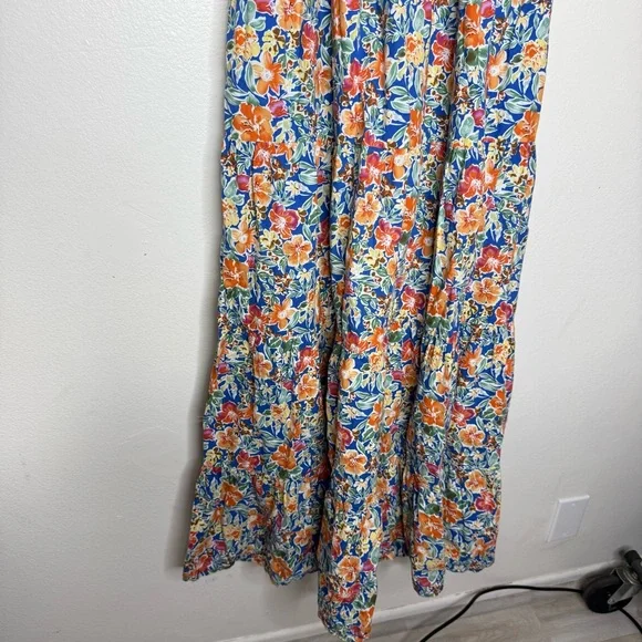 Dress Forum Floral Tie-Front Midi Dress Sz L